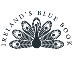 a logo of a peacock